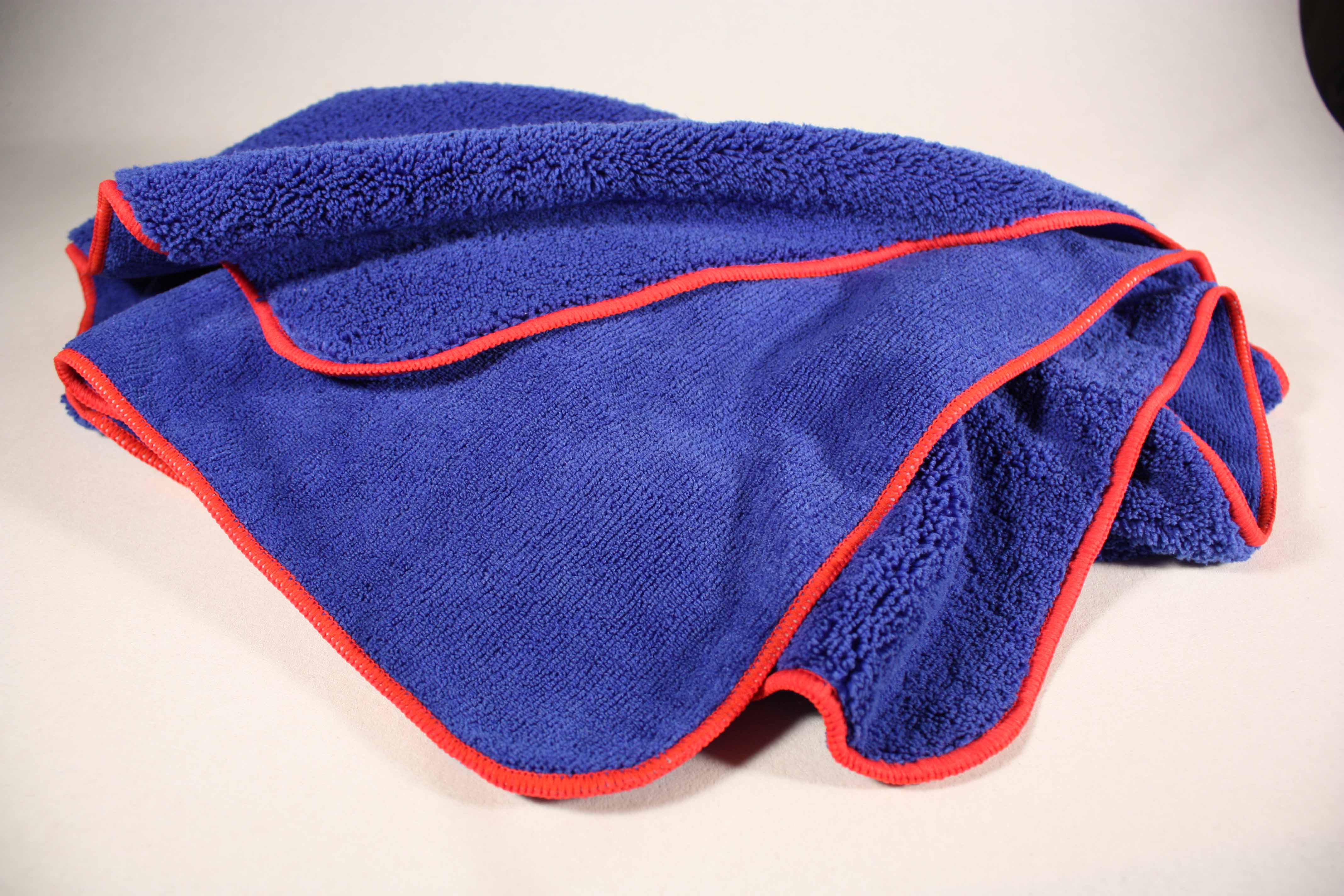 Microfibre Blue/Red edge Beachtowel 90x60cm Atomiza