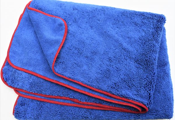 90X60 BLUE/RED EDGE M/FIBRE BEACHTOWEL
