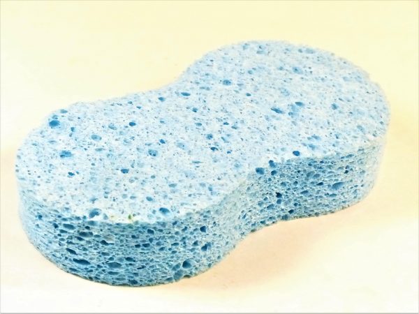 Cellulose polish sponge blue