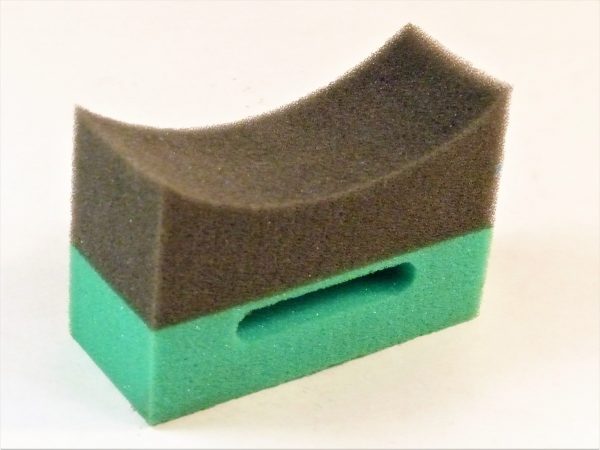 Tyre dressing sponge crescent green & black