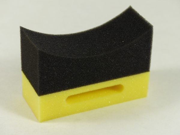 Tyre dressing sponge crescent yellow & black