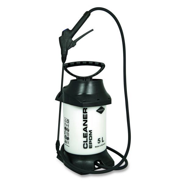 A 5 litre Mesto compressed air sprayer resistant to alkalis with EPDM seals